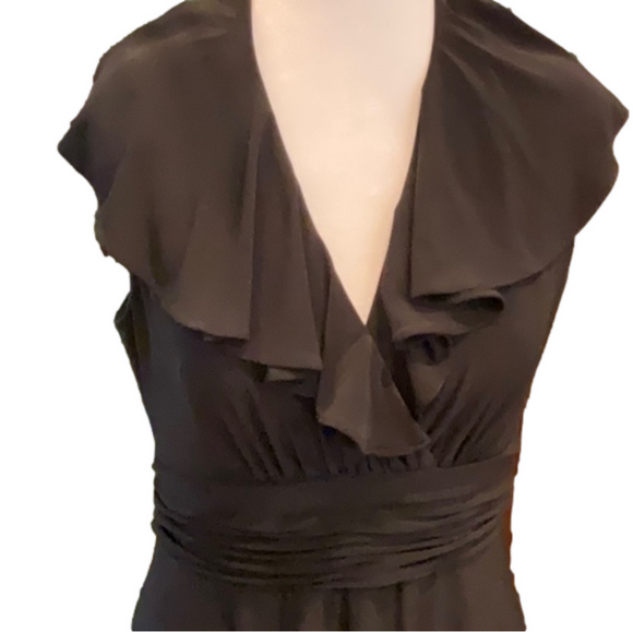 Evan Picone sz 6 black stretchy halter style pull on dress. - Picture 2 of 6